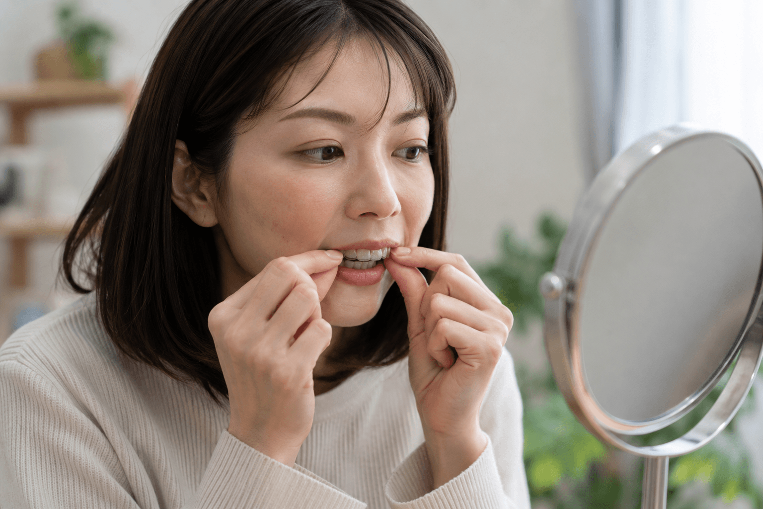 口ゴボをマウスピース矯正で治す際の注意点をイメージした写真